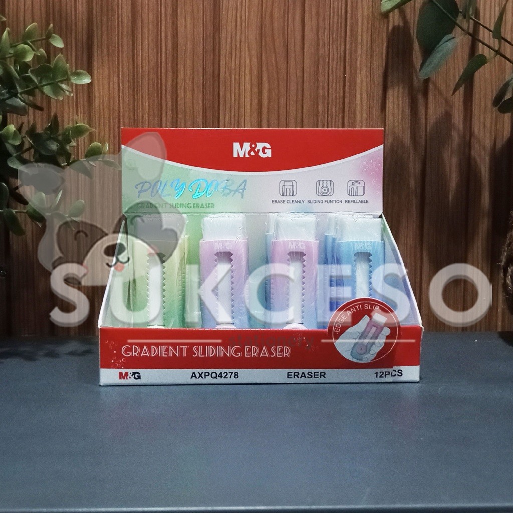 

M&G Poly Doba Series Sliding Eraser AXPQ4278 - Penghapus Geser Warna Gradient Pastel SATUAN