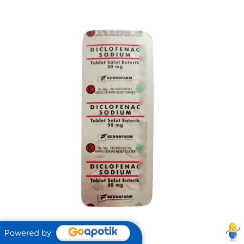 Diclofenac Sodium Bernofarm 50 Mg Strip 10 Tablet
