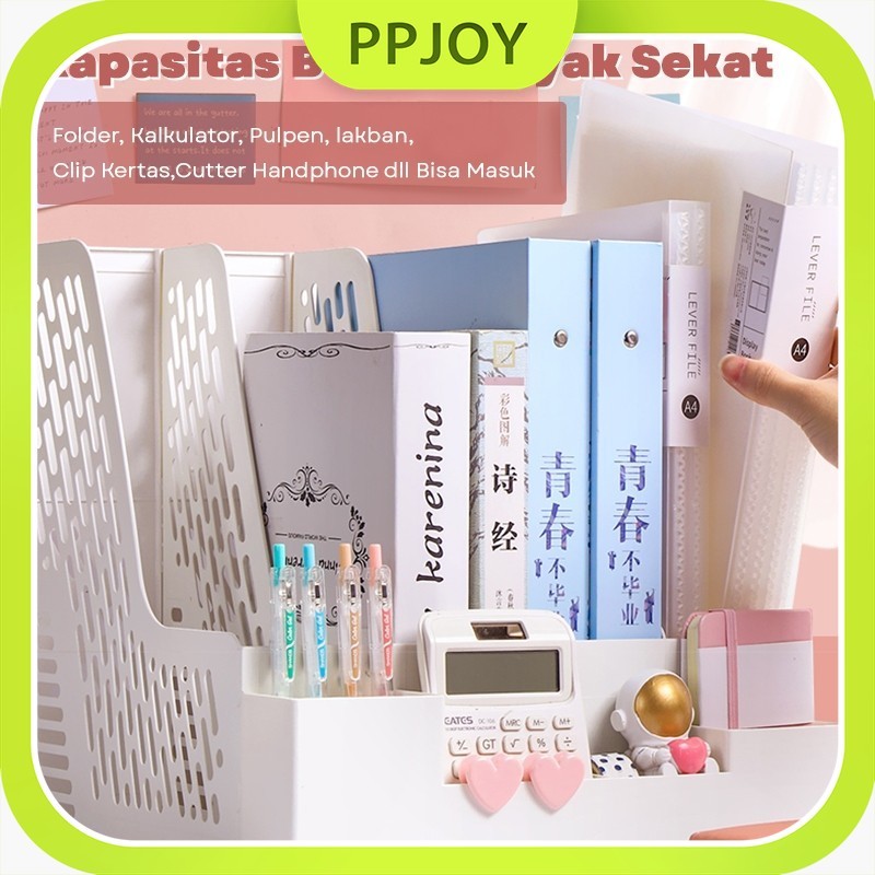 

Rak Buku Desktop Organizer File Dengan Tempat Pena Tempat Buku Tempat Penyimpanan