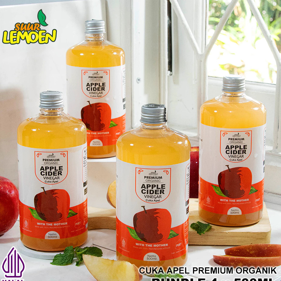 

CUKA APEL 500ml PREMIUM WITH THE MOTHER bisa untuk penambah masakan Diet meninhkatkan Imun Tubuh