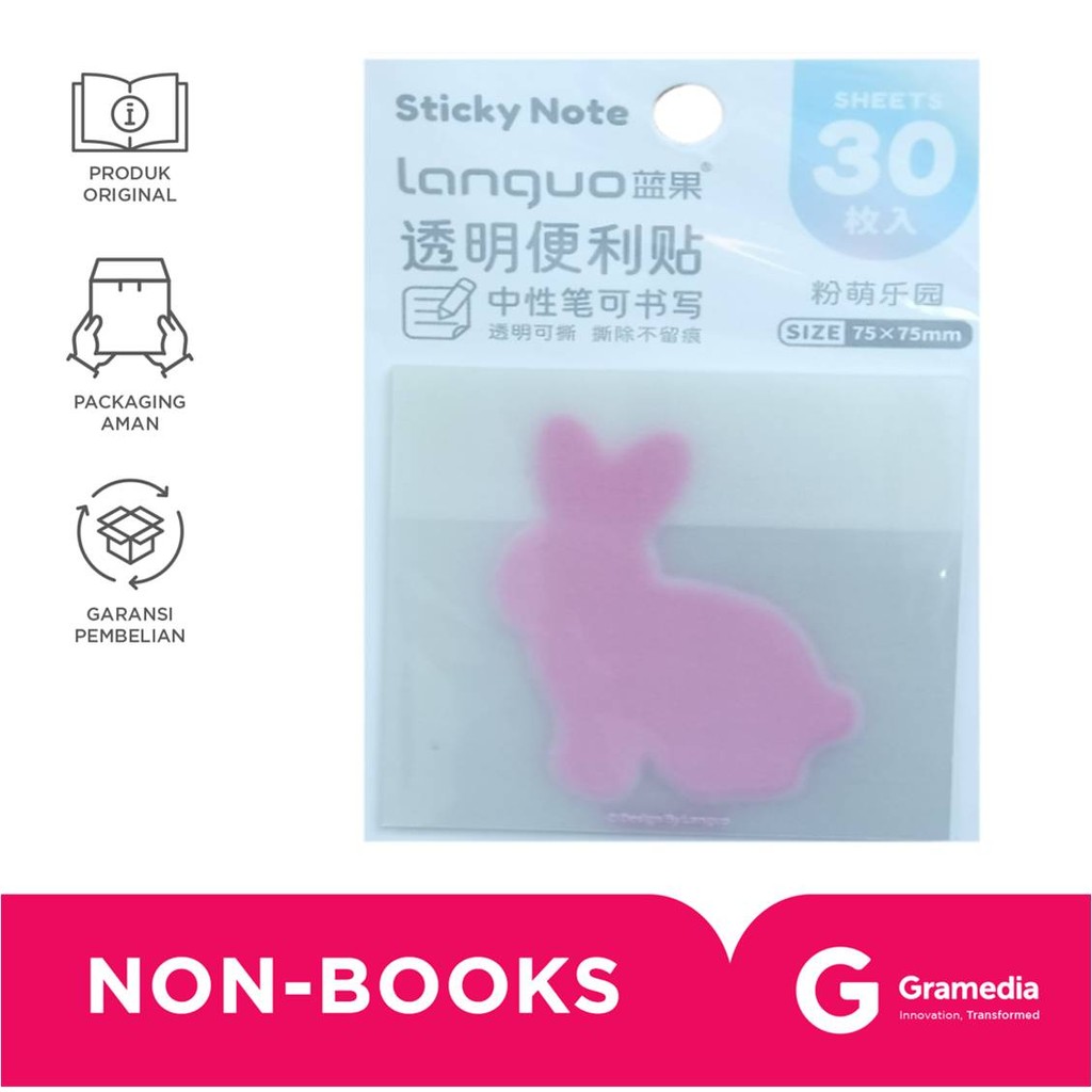 

Kako Languo Transparnt Sticky Note Animal Lg - 24506