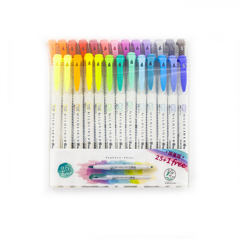 

Japan WFT8 5/15/25color Set Soft Art Brush Marker Pen Double-headed Highlighter Marker Pen Painting Marker Supplies Stationery