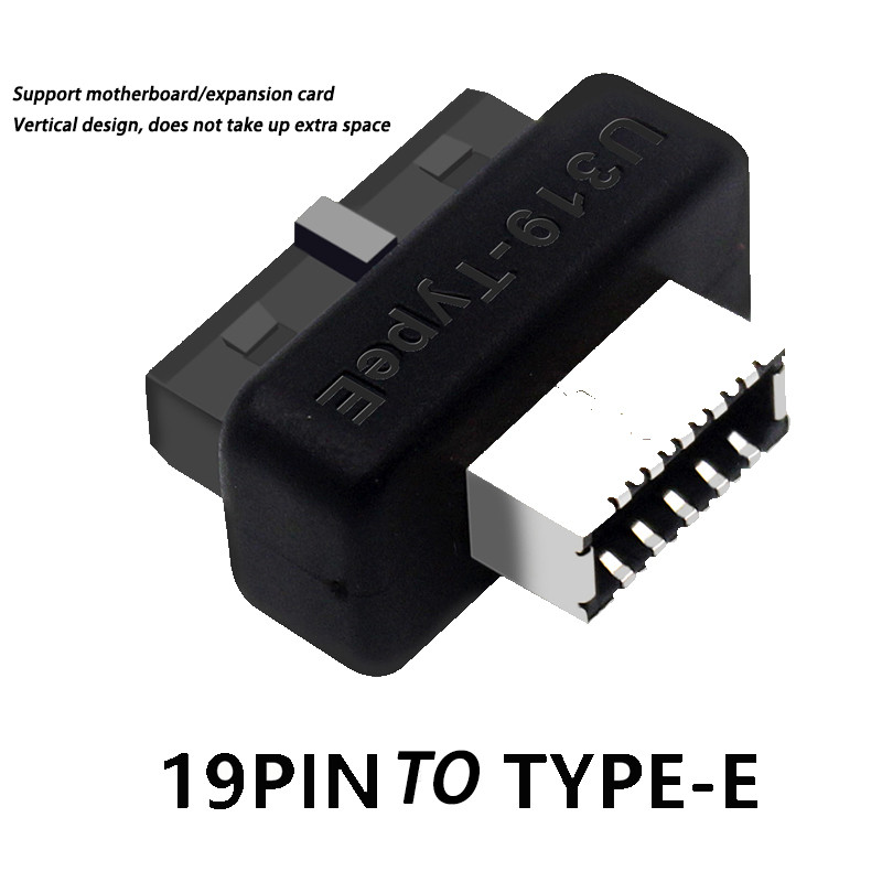 

USB 3.0 20Pin/19P Internal Header to Type E Adapter Connector USB 3.1 20 Pin Converter for Type C Front Panel Motherboard
