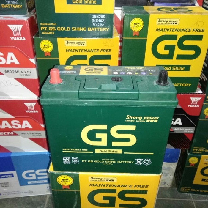 Aki Accu GS MF Kering Gold Shine NS40ZL 38AH (38amper) berkualitas