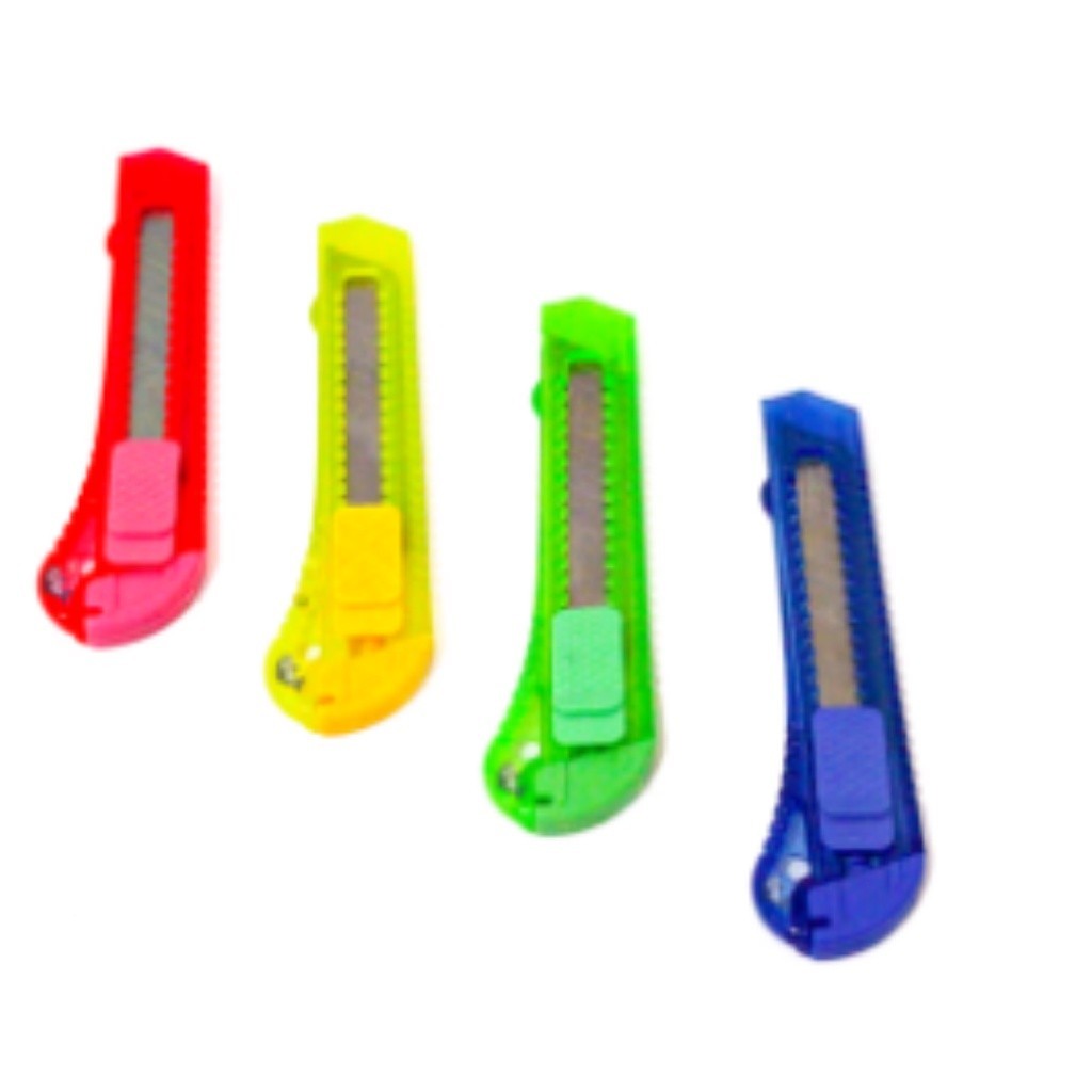 

HRM - Pisau Lipat Mini / Pemes / Silet Cutter Lipet / Pisau Cutter Besar Transparan