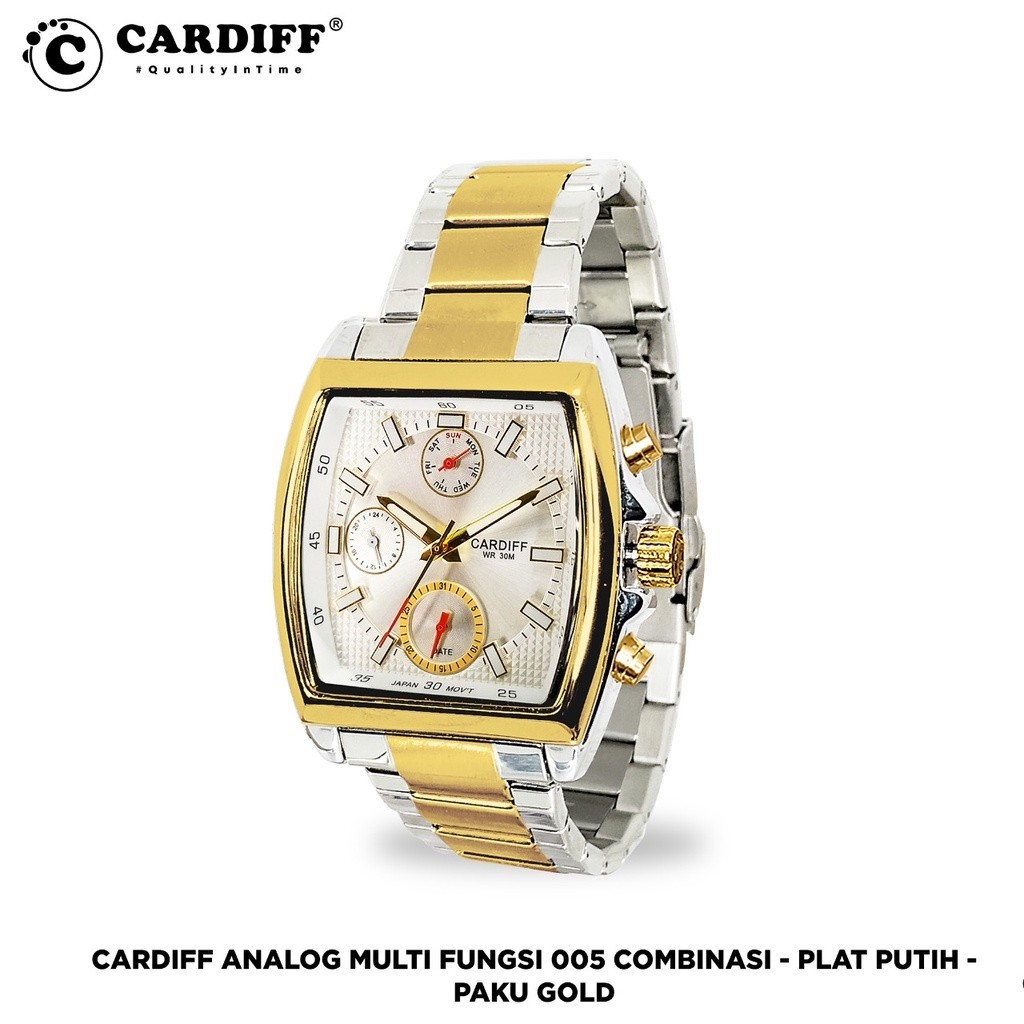 CARDIFF Analog Multi Fungsi 005 Jam Tangan Kasual Pria