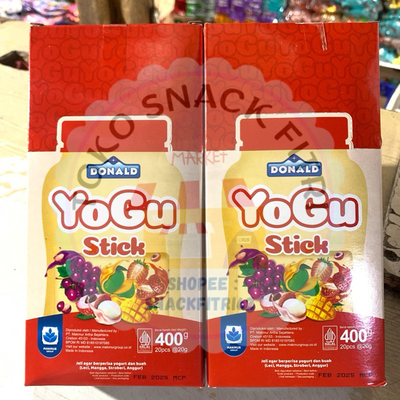 

JELI DONALD YOGU STICK ISI 20PCS pusat grosir jajan - ramdhan & hari raya