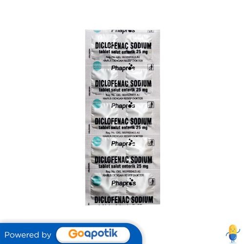 Diclofenac Sodium Phapros 25 Mg Strip 10 Tablet