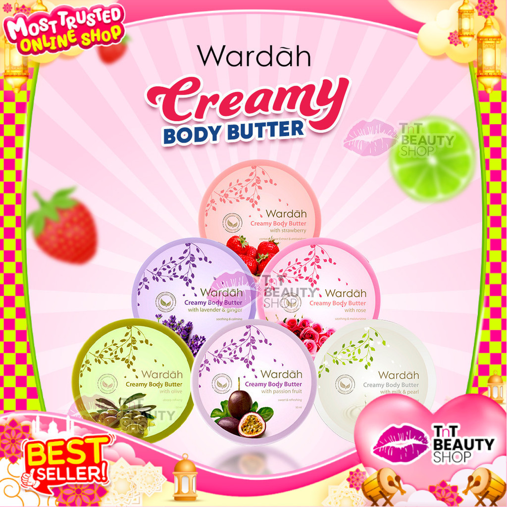 Wardah Creamy Body Butter Size 50 mL l Body Butter by WARDAH | TnT Beauty Shop