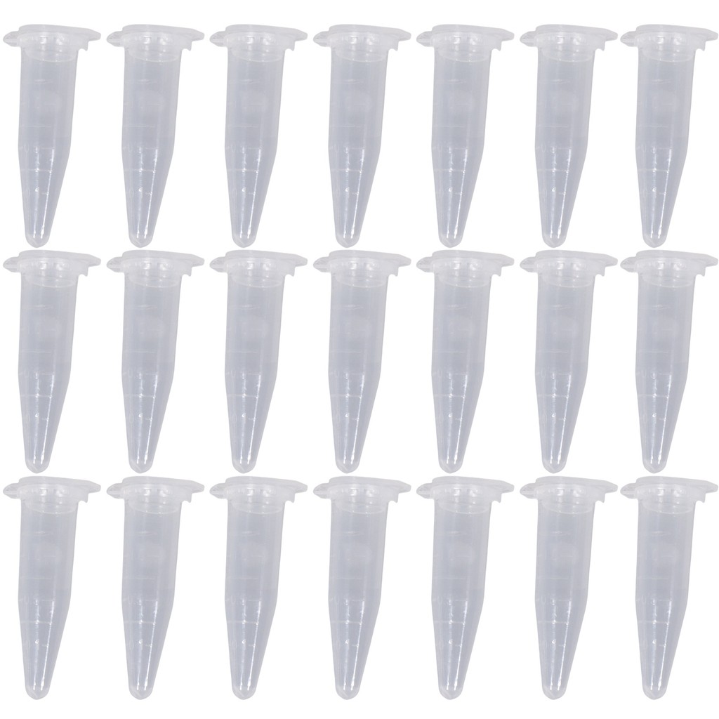 

100PCS 1.5ml Lab Mini Plastic Test Tube Centrifuge Vial Snap Cap 42x11mm Clear
