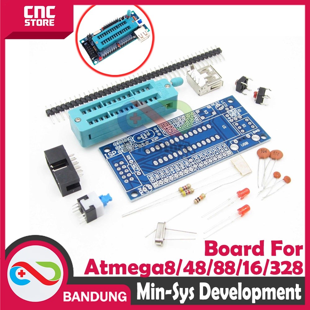 AVR ISP MINIMUM SYSTEM DEVELOPMENT BOARD FOR ATMEGA8 ATMEGA328