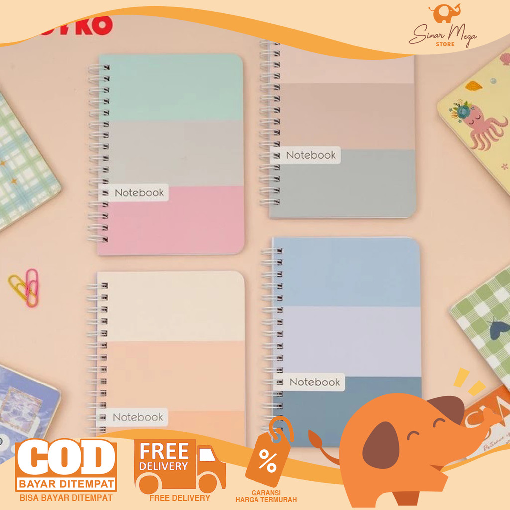 

JOYKO Notebook NB-743 A6 - Buku Catatan Bergaris Morandi Color Ukuran Kecil SATUAN Murah
