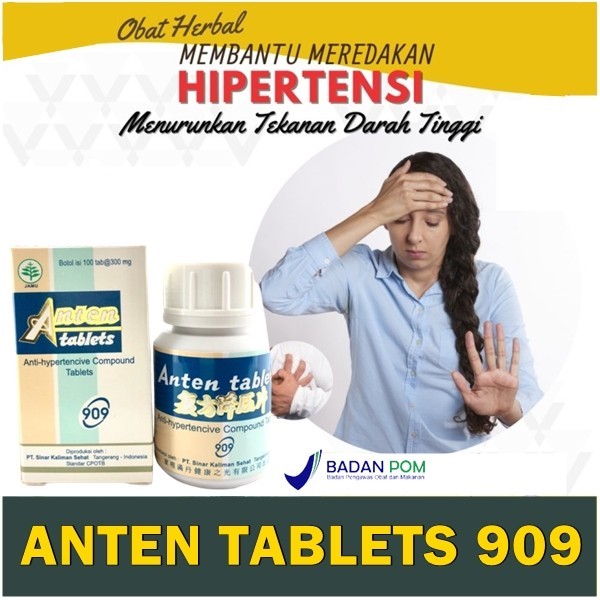Anten tablets 909 obat tekanan darah tinggi hipertensi cina 100 tablet