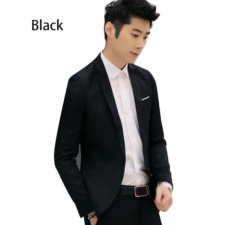 Matjar Najah Jas Blazer Formal Pria Hitam Casual Wedding Wisuda Blazer Putih Abu BIru Merah Krem