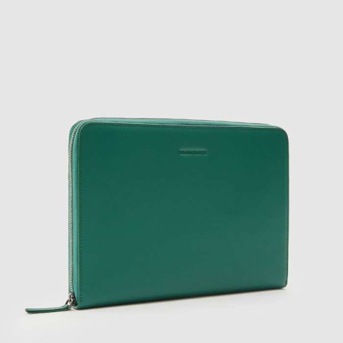 BRAUN BUFFEL LUCIO LARGE CLUTCH - Malachite