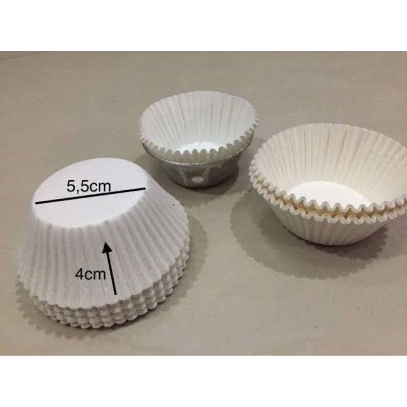 100 pcs cup kertas bolu kukus pendek/cup bolu kukus