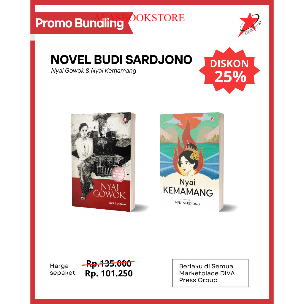 DIVA Press Paket Novel Budi Sardjono - Nyai Gowok & Nyai Kemamang - 2 Buku