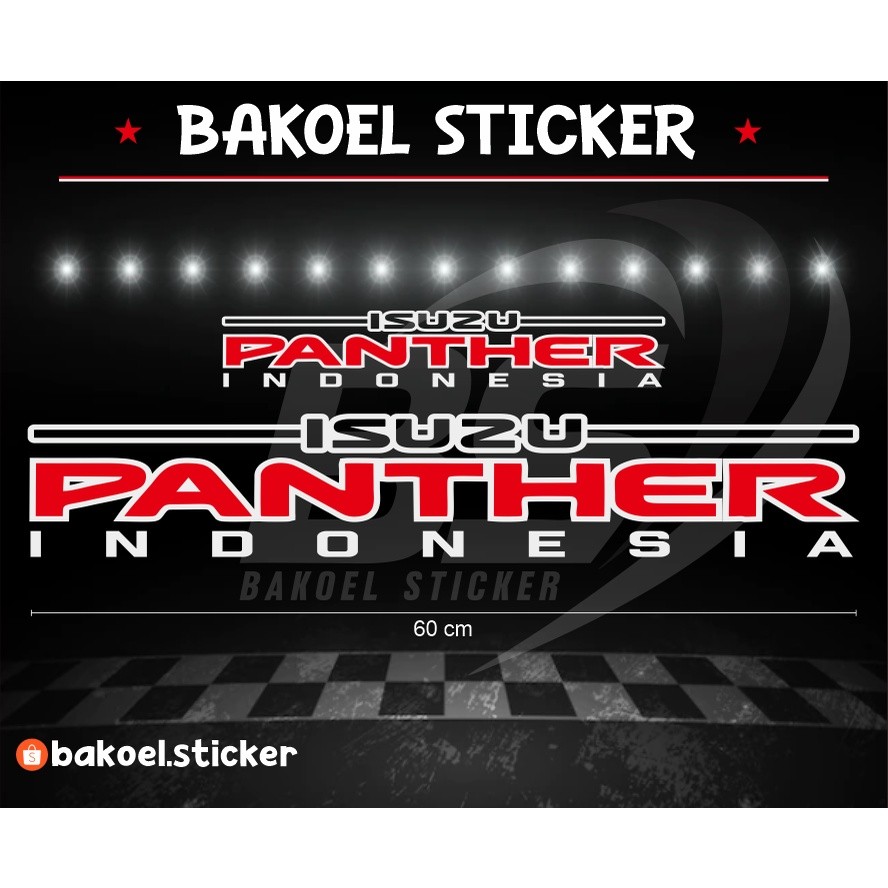 Sticker izusu Panther menyala untuk mobil kaca depan