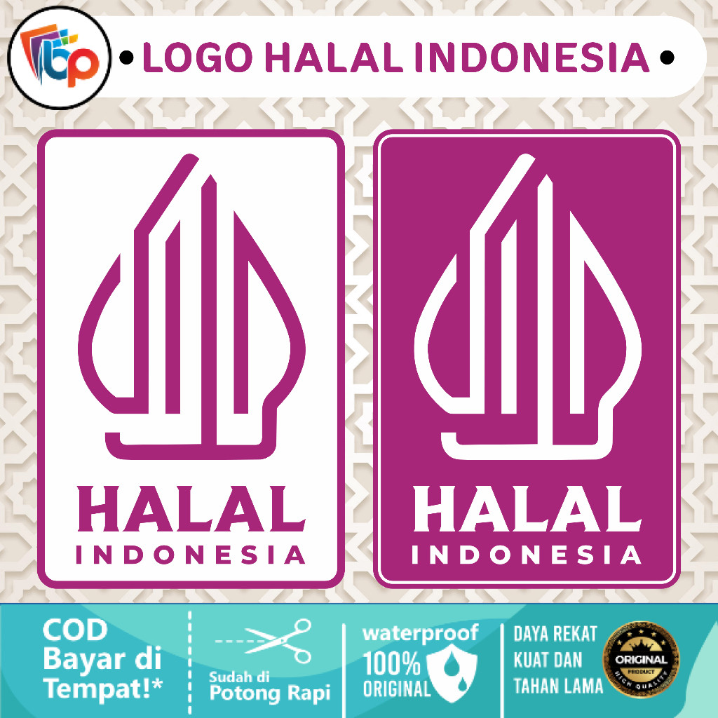 

Stiker Logo Halal Indonesia Portrait Glossy + Cut