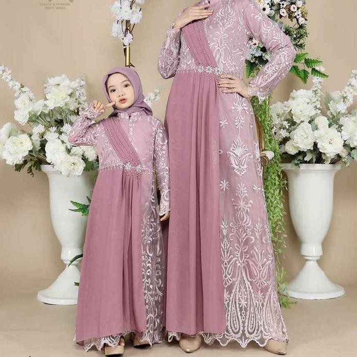 Gamis Couple Ibu dan Anak| Gamis Pesta| Gamis Couple| Gamis Anak| Gamis Tile| Gamis Kondangan| Gamis