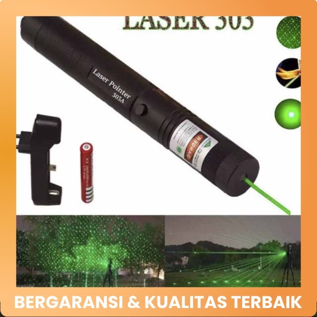 GREEN LASER POINTER 303  /LASER HIJAU VARIASI / LASER HIJAU PENGAMAN