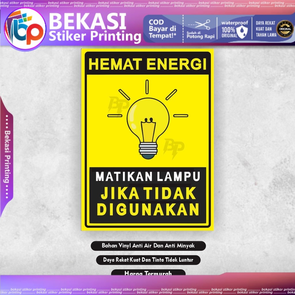 

Stiker Matikan Lampu Stiker Harap Matikan Lampu Stiker Hemat Energi Stiker Hemat Listrik Stiker Matikan Lampu Jika Tidak Digunakan