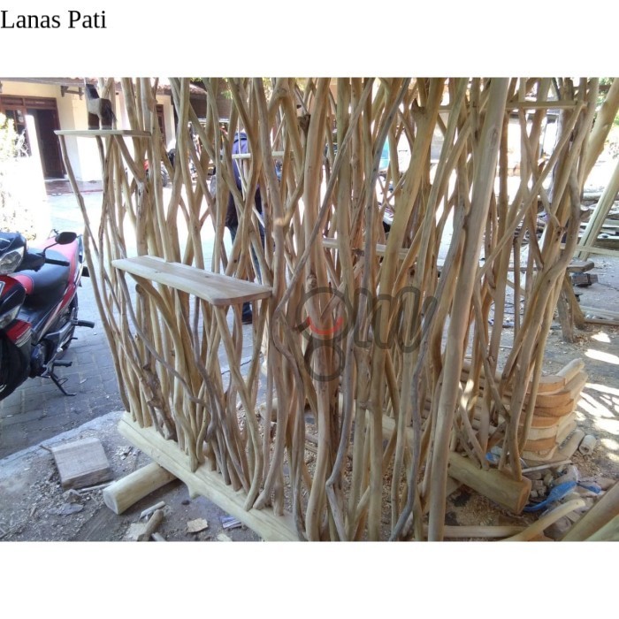 

Partisi Ruangan Ranting Kayu Jati - Sketsel Ranting - Pembatas Ruangan XD3