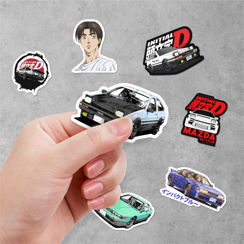 

[40 Pcs] Stiker Pack Anime Initial D Vinyl Waterproof Anti Air untuk Sticker Buku Journal Koper Laptop