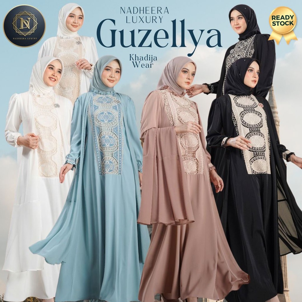 GUZELLYA DRESS Nadheera Luxury guzelya lebaran 2025 terbaru nadhera