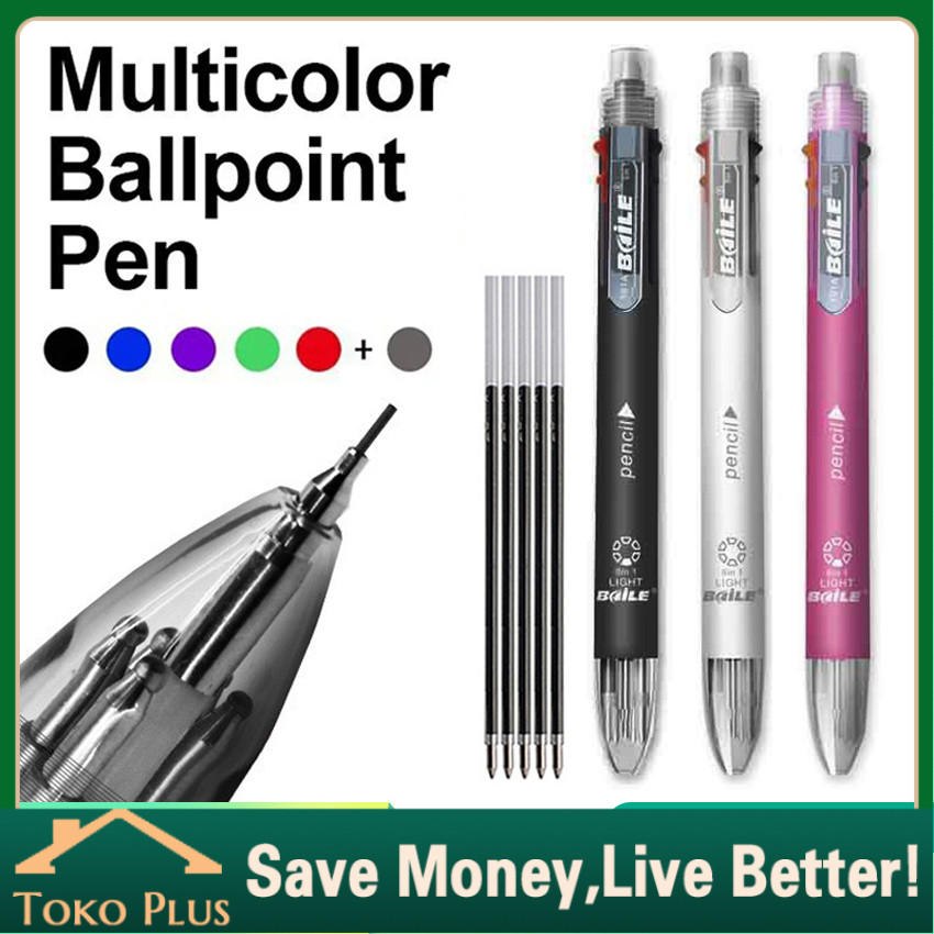 

Ball Pen Pulpen 5 Warna 0.7 mm Pena 5 Color Haris Colours Quaco / PULPEN 5 WARNA