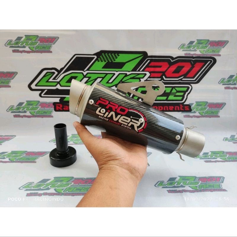 silincer knalpot proliner tr1 short carbon inlet 50