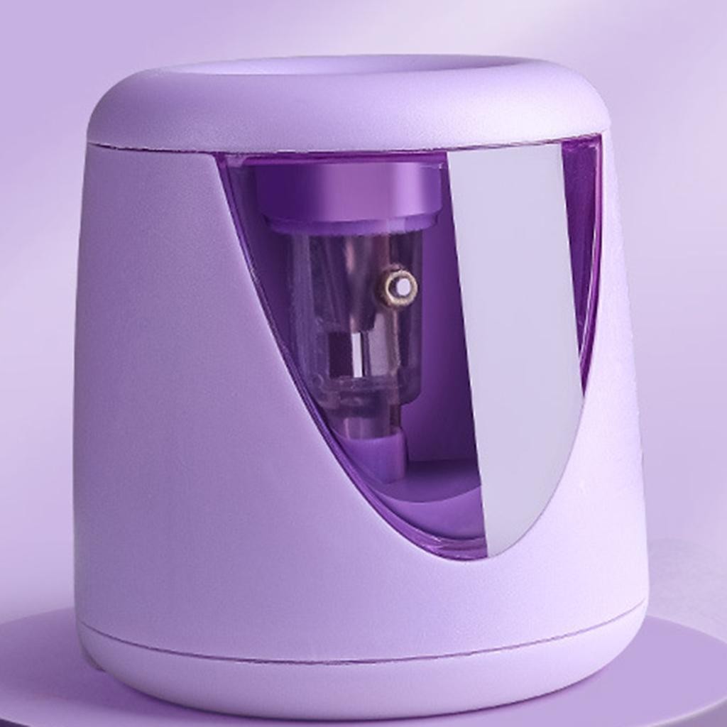

Automatic Electric Pencil Sharpener School Home Office Battery Purple