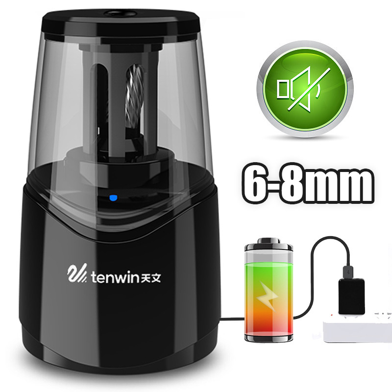 

Tenwin Low noise semi-automatic pencil sharpener for 6-8mm pencil rechargeable with USB Campus supplies free shipping