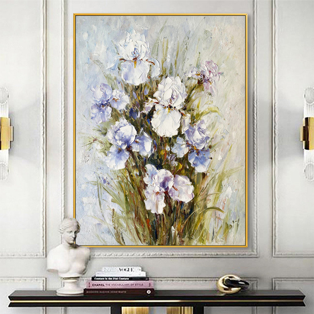 

Handmade 3D Flower Oil Painting Abstract Artwork On Canva Hand Painted Thick Texture Oil Paintings Home Wall Decoration Picture