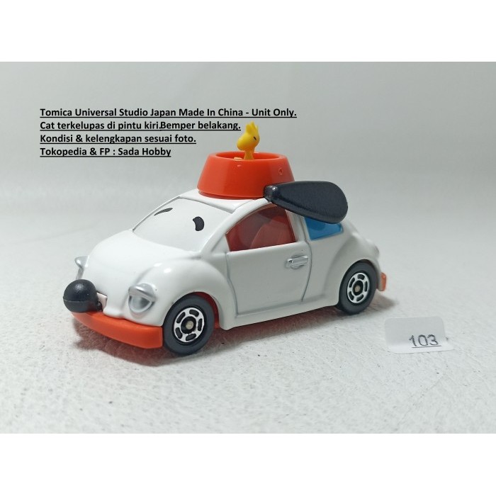 Tomica Universal Studio Peanuts Car Snoopy Unit Only
