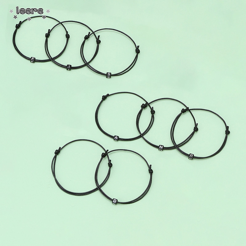 COD Gelang Inisial Huruf/gelang Couple Fashion Surat Cinta Pasangan Gelang Tenunan Tangan Unisex Nam