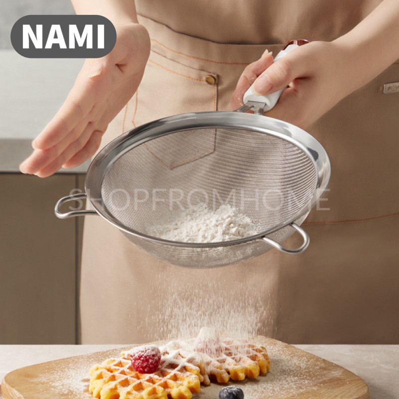 NAMI Ayakan Saringan Adonan Peniris Penyaring Tirisan Stainless Steel 304 Masakan Minyak Gorengan Ma