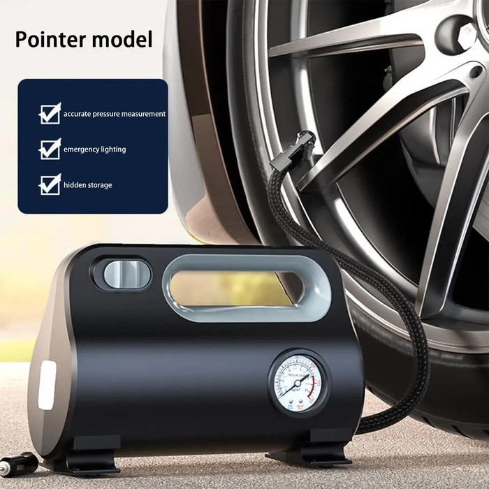 Pompa Angin Ban Mobil Motor Sepeda Elektrik Otomatis Portabel Senter