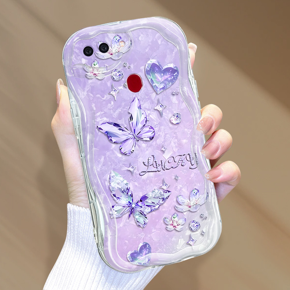 Casing Hp Untuk OPPO R15 Cassing Soft Phone Case Softcase Kupu Kesing 6718