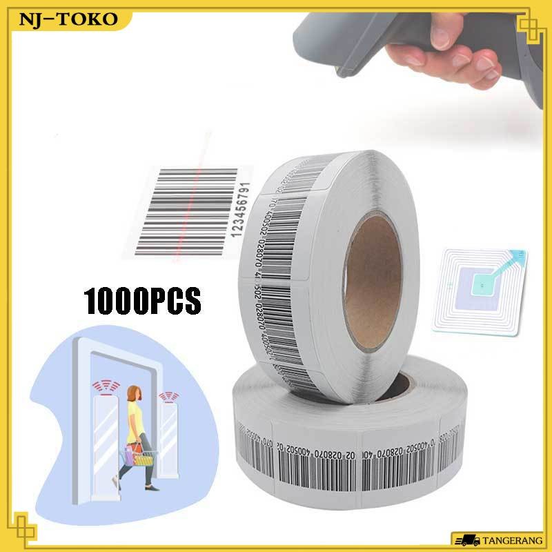 

40×40mm RF label 8.2MHZ Label RF Anti-Theft Dengan Model Barcode 1000 PCS