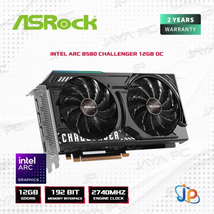 VGA ASRock Intel Arc B580 Challenger OC 12GB - 12 GB GDDR6