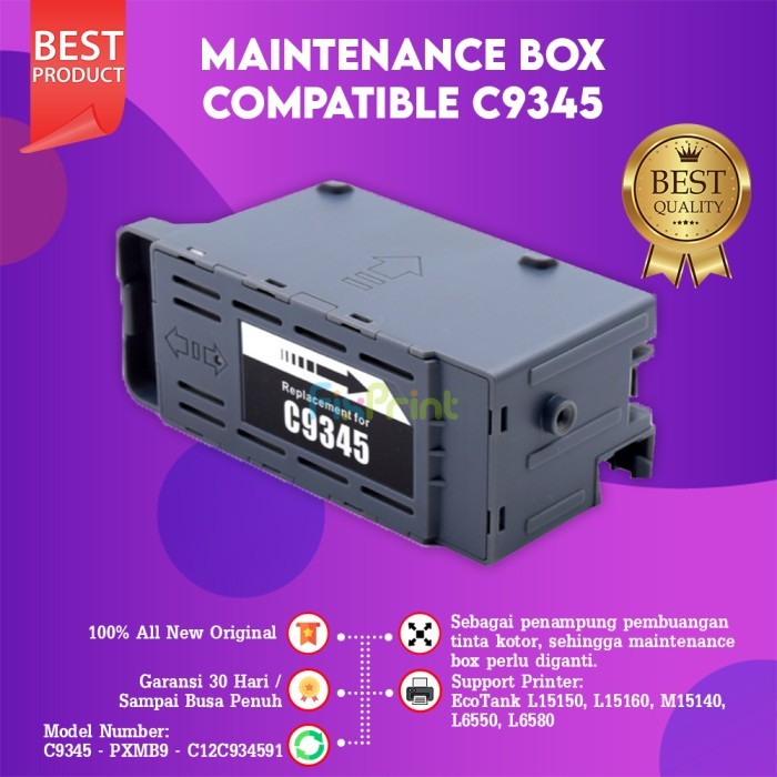 Maintenance Box C9345 Epson L6580 L8050 L18050 Kotak Pemeliharaan New