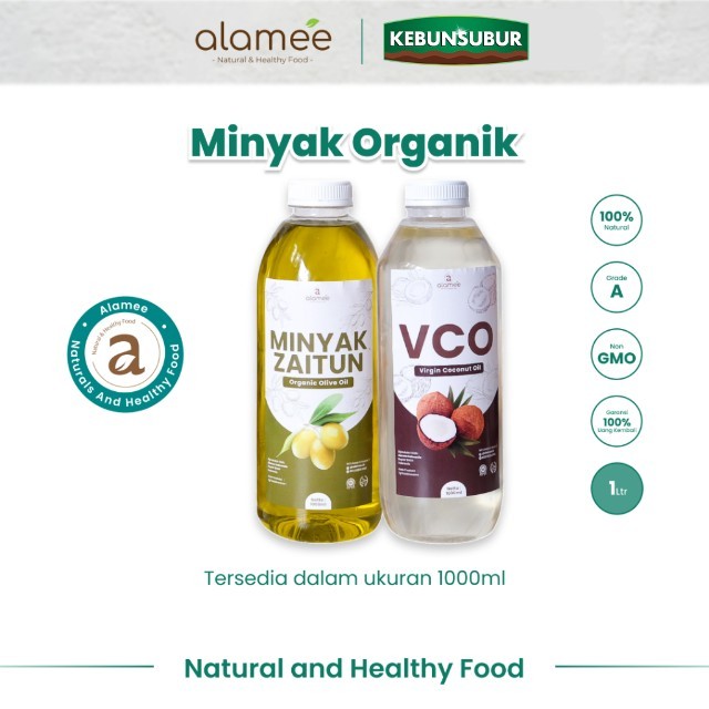

alamee minyak murni alami 1L tanpa pengawet untuk menjaga pola hidup sehat minyak vco minyak zaitun kebunsubur