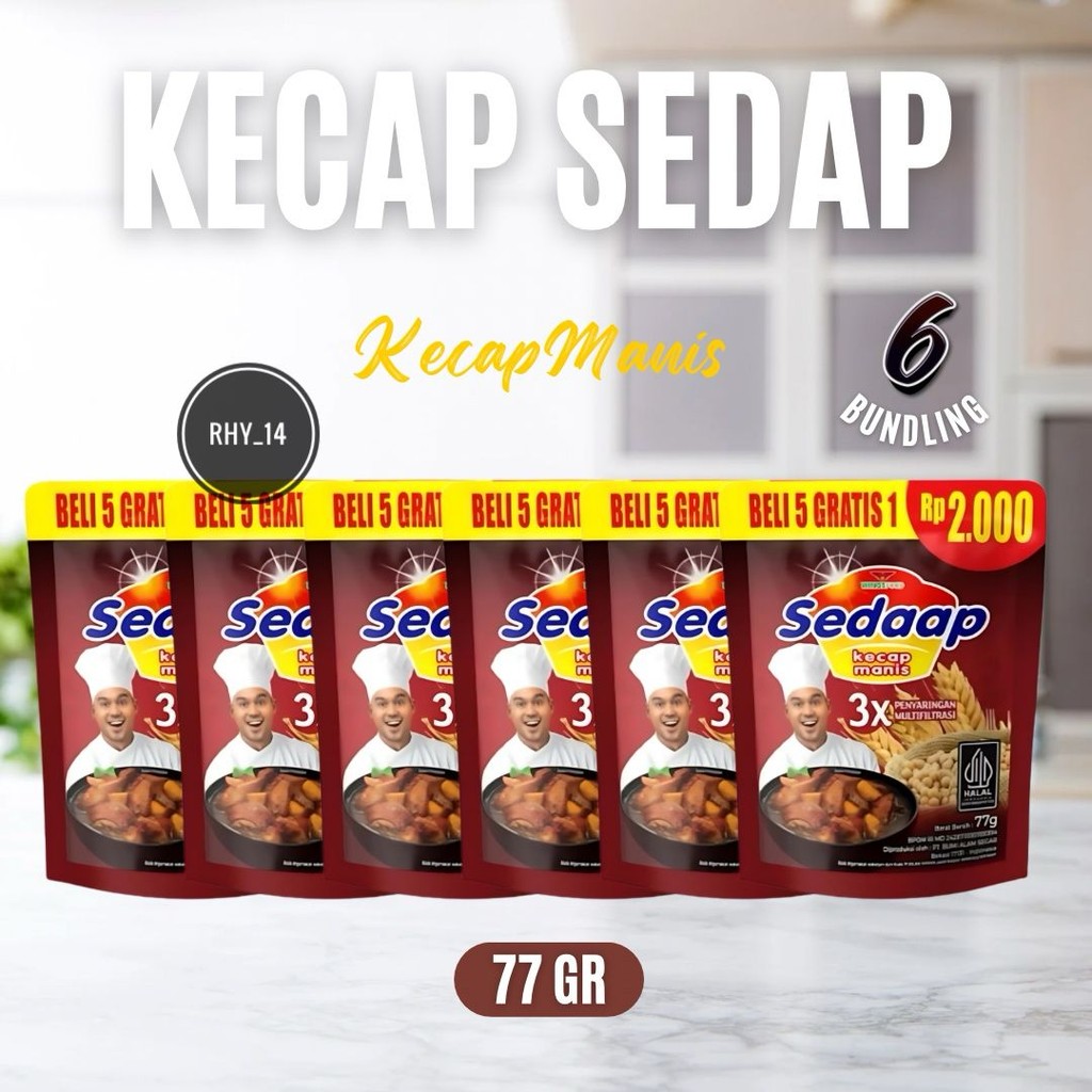 

Sedaap Kecap Manis 77g ( 6 PCS ) Murah