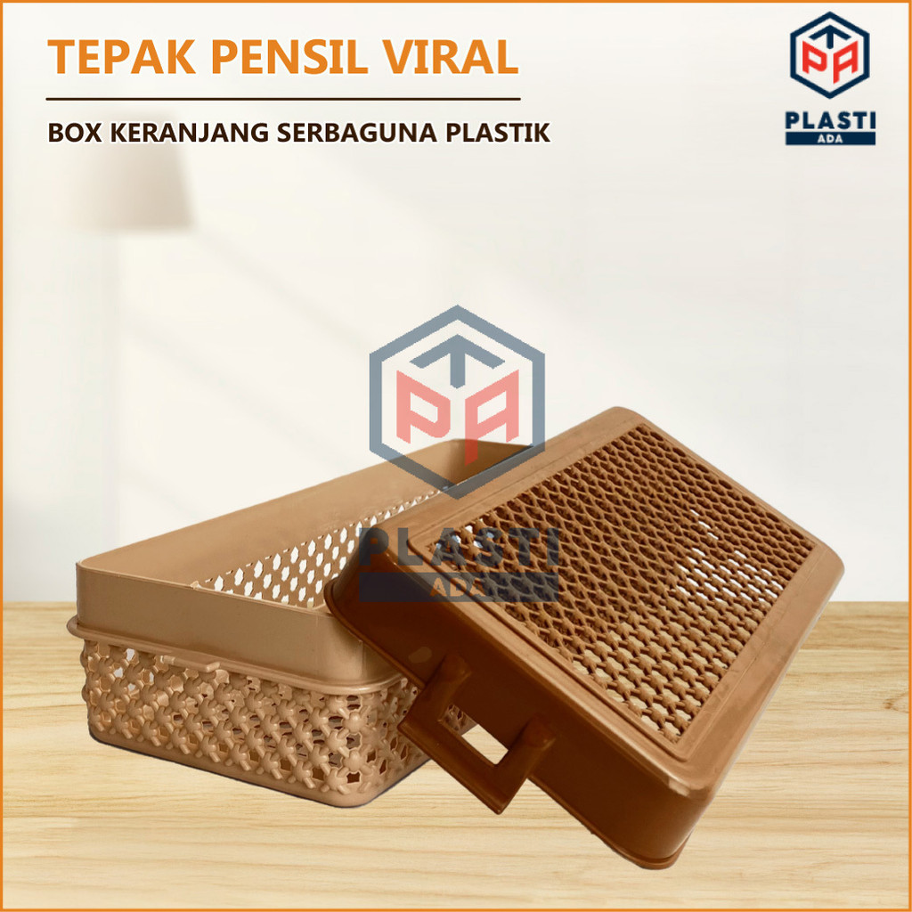 

TEPAK PENSIL VIRAL - Pencil Case / Kotak Penyimpanan Barang / Box Keranjang Serbaguna Plastik