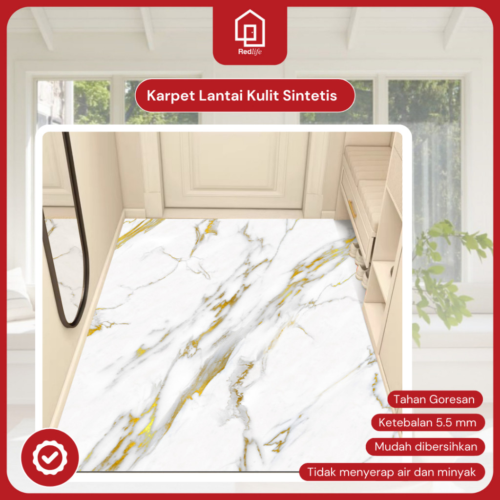 Karpet Lantai Motif Batu Marmer / Alas Lantai Dapur Motif Marmer Mudah dibersihkan dengan kualitas P