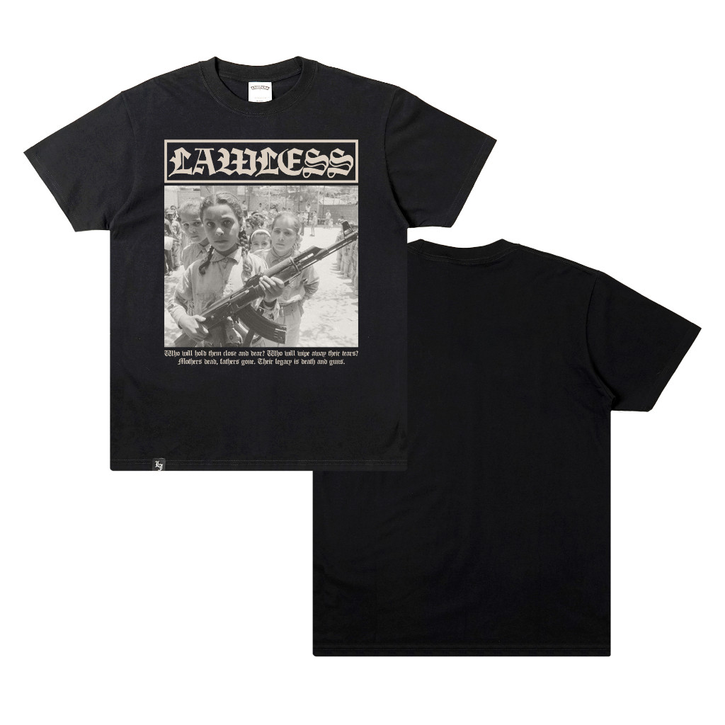 【Ori】 Lawless Jakarta - Children Of War T-shirt - Black - Baju Kaos Pria dan Wanita