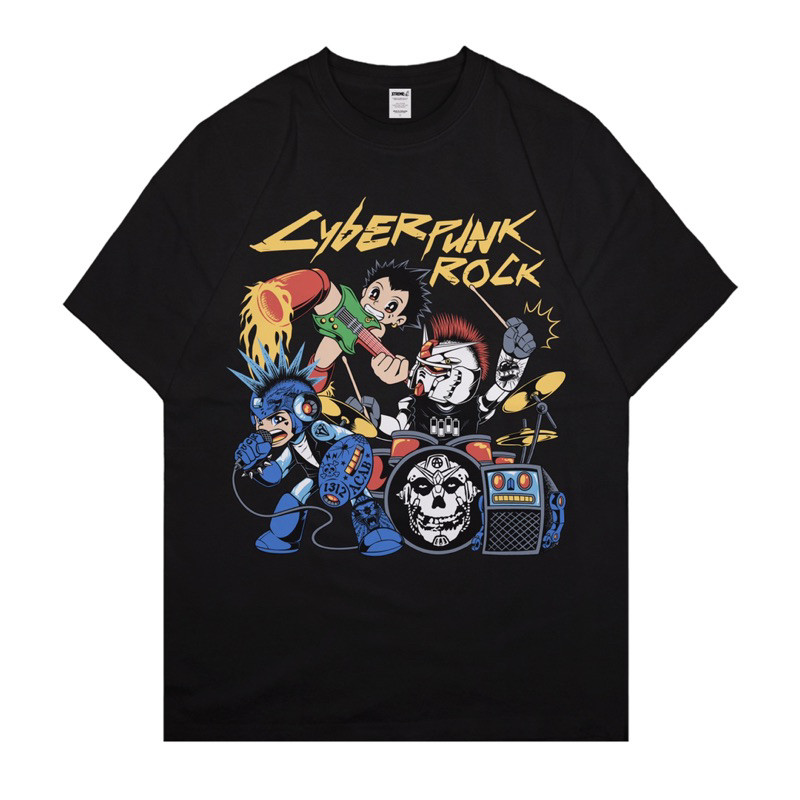 【ASLI】 Cyberpunk Rock -T SHIRT-BLACK