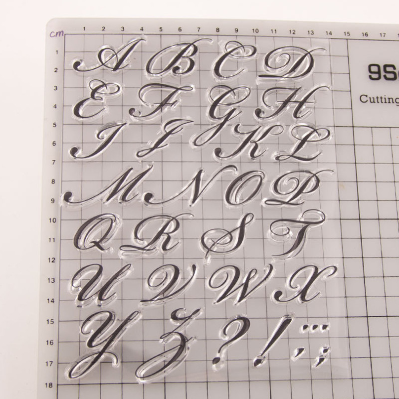 

English Alphabet Transparent Clear Silicone Stamp Seal DIY Scrapbook Rubber Stencil Embossing Diary Decor Office School Supplies