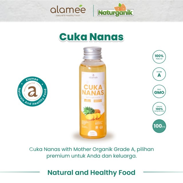 

ALAMEE Cuka Nanas Organik Original Pineapple Cider Vinegar With Mother 100ml Naturganik